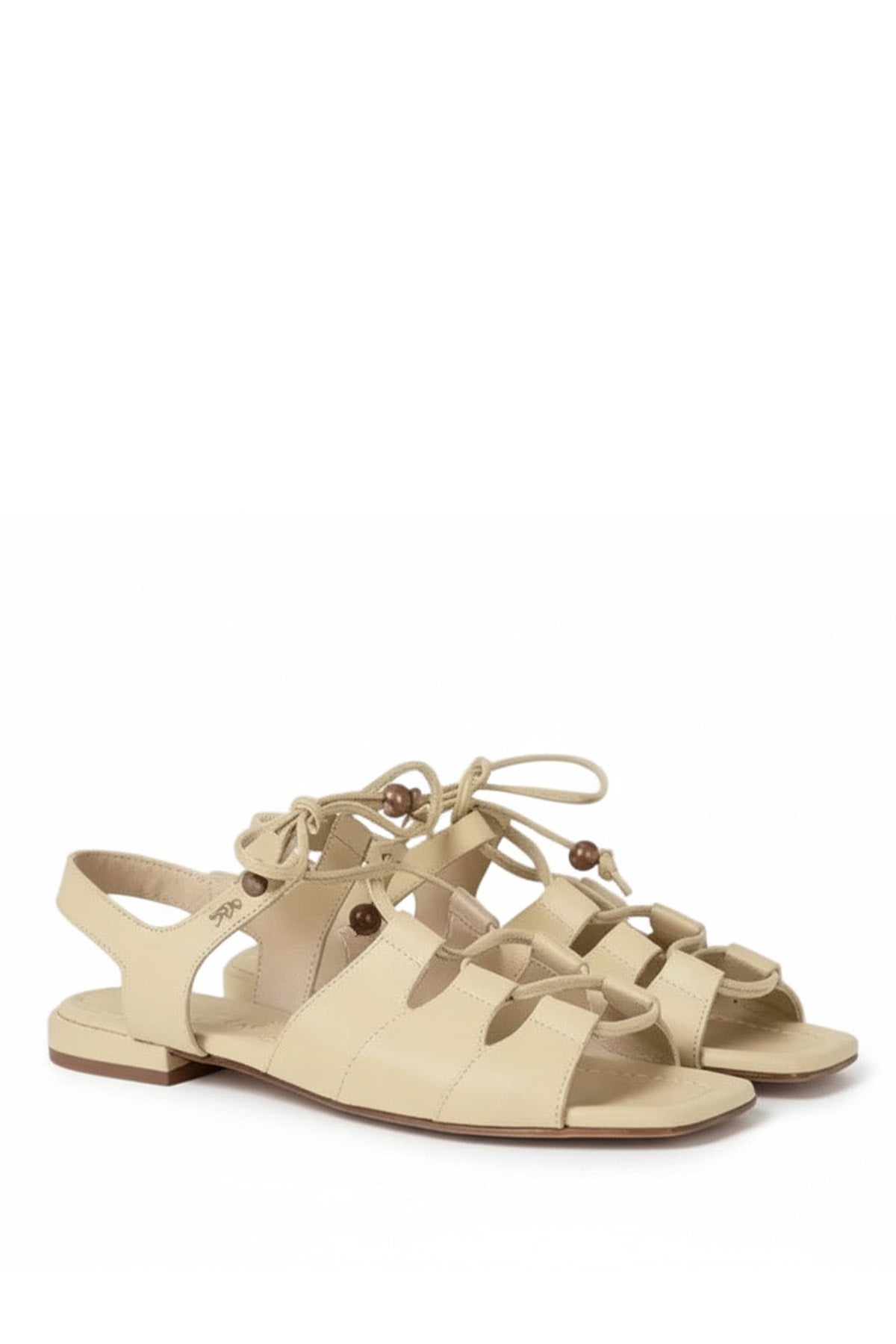 Lace-Up Leather Sandal