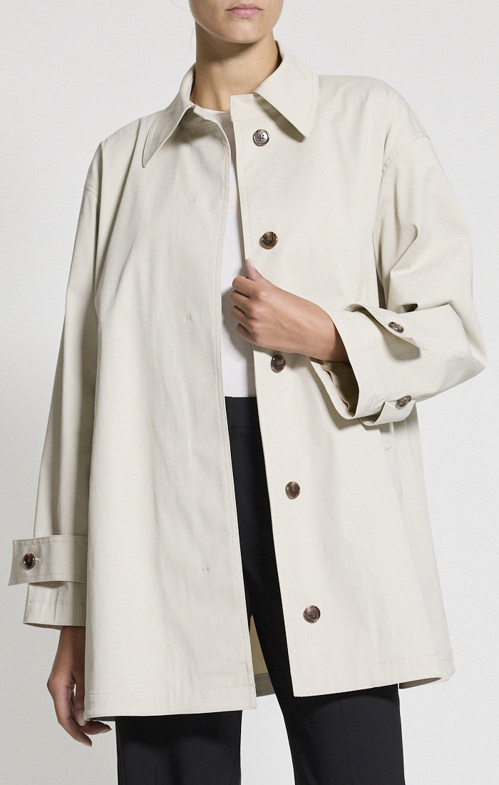 A Line Trench Sleek Coat