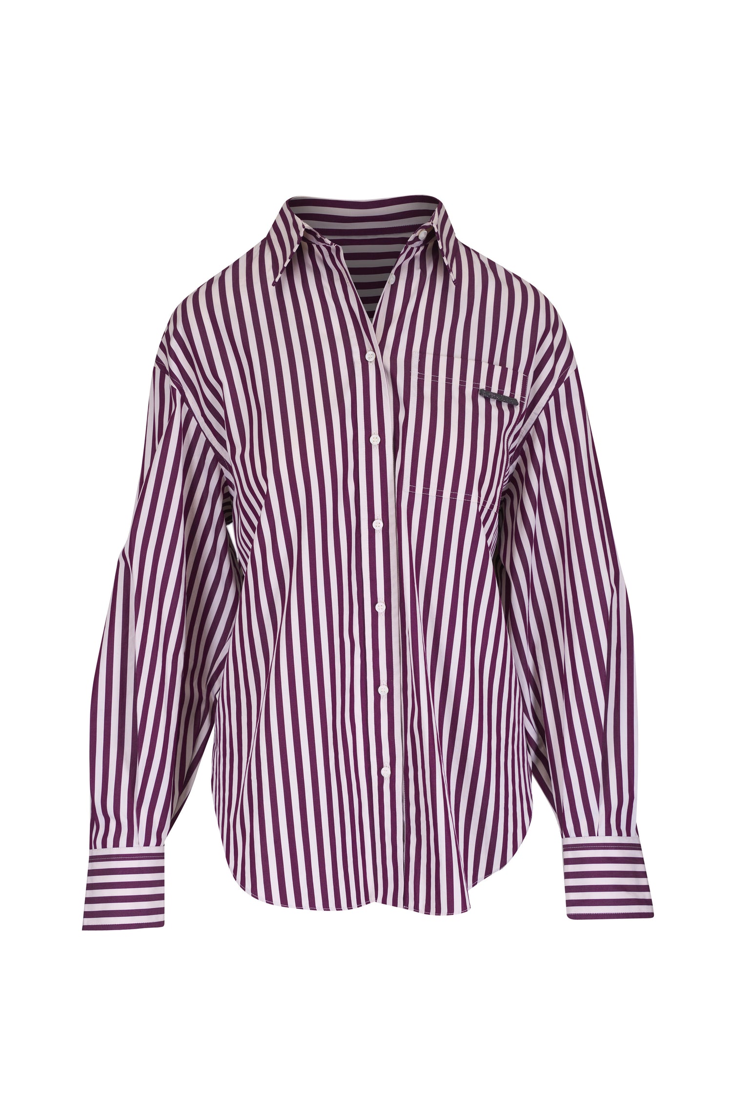 Amaranth Stripe Poplin Shirt