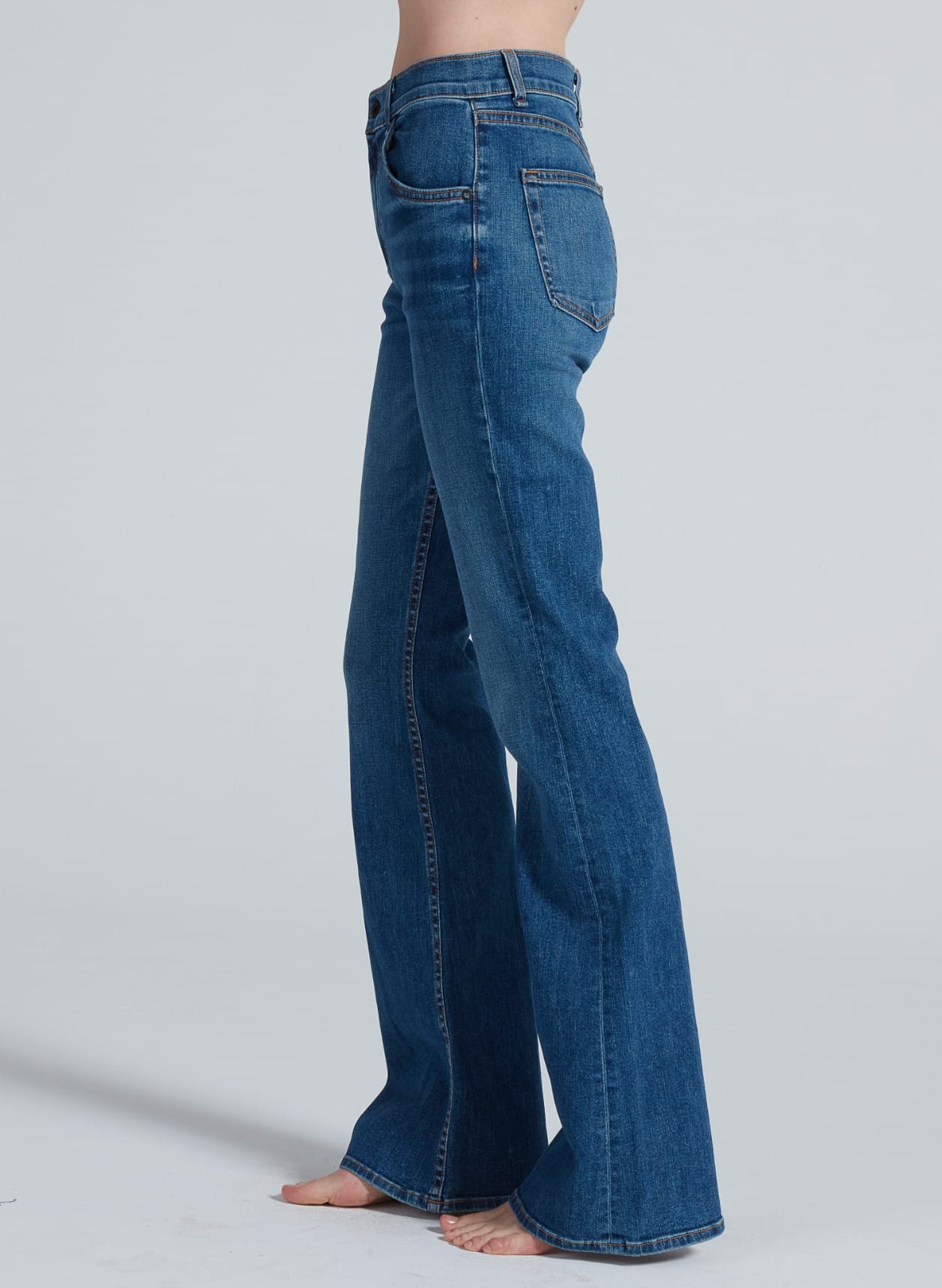 Bond Street flare jean in Paris wash by ASKK NY - Panache luxury womenswear boutique Sun Valley Park City - 3