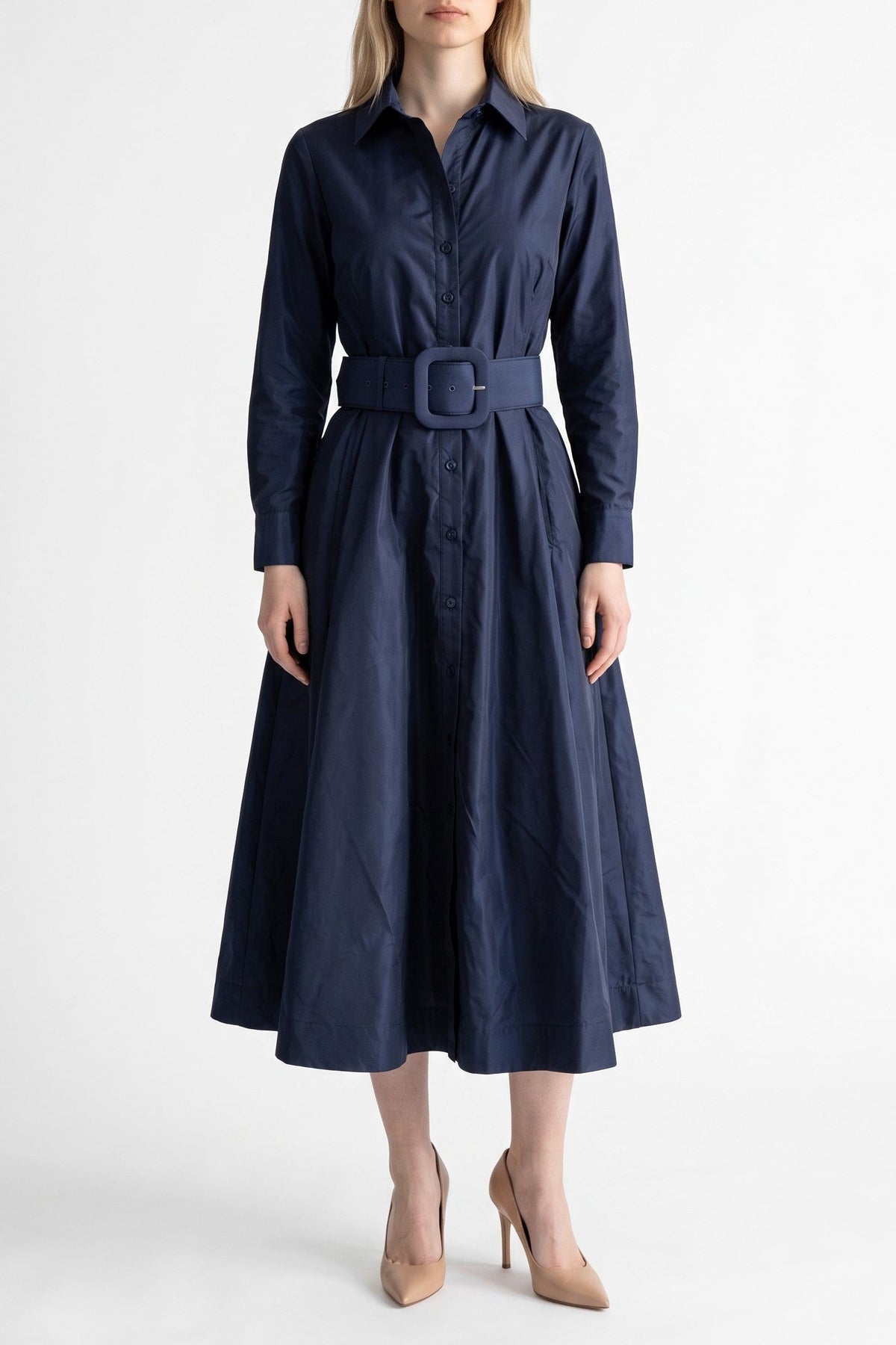 Aster Silk Shirt Dress
