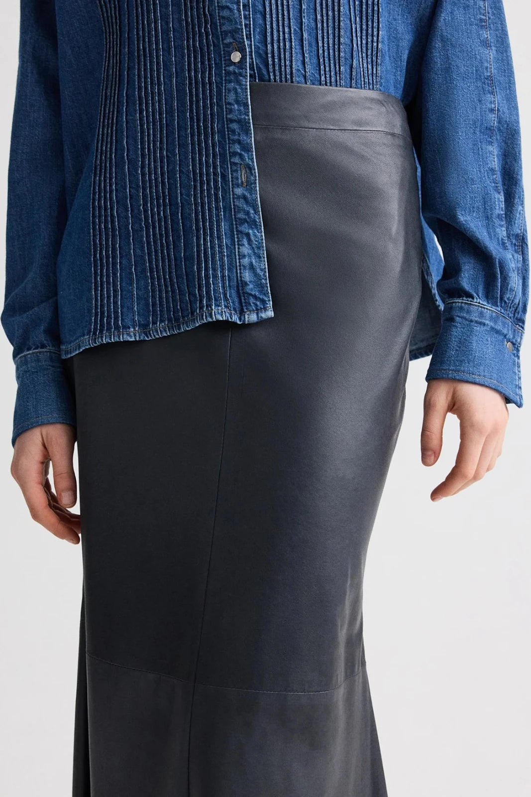 At Last Leather Maxi Skirt