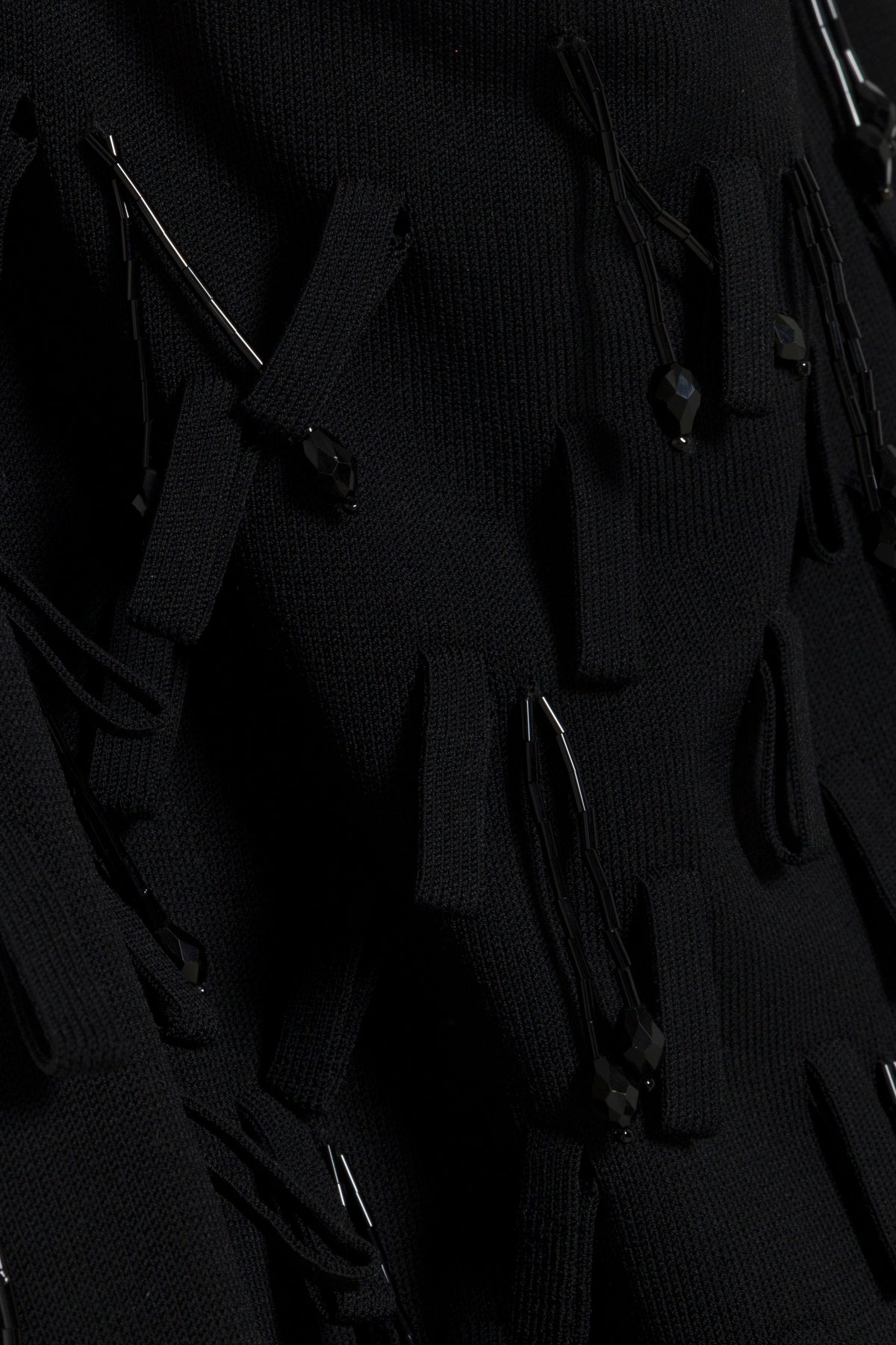 Bree Midi Skirt in Black - fabric detail - SIMKHAI