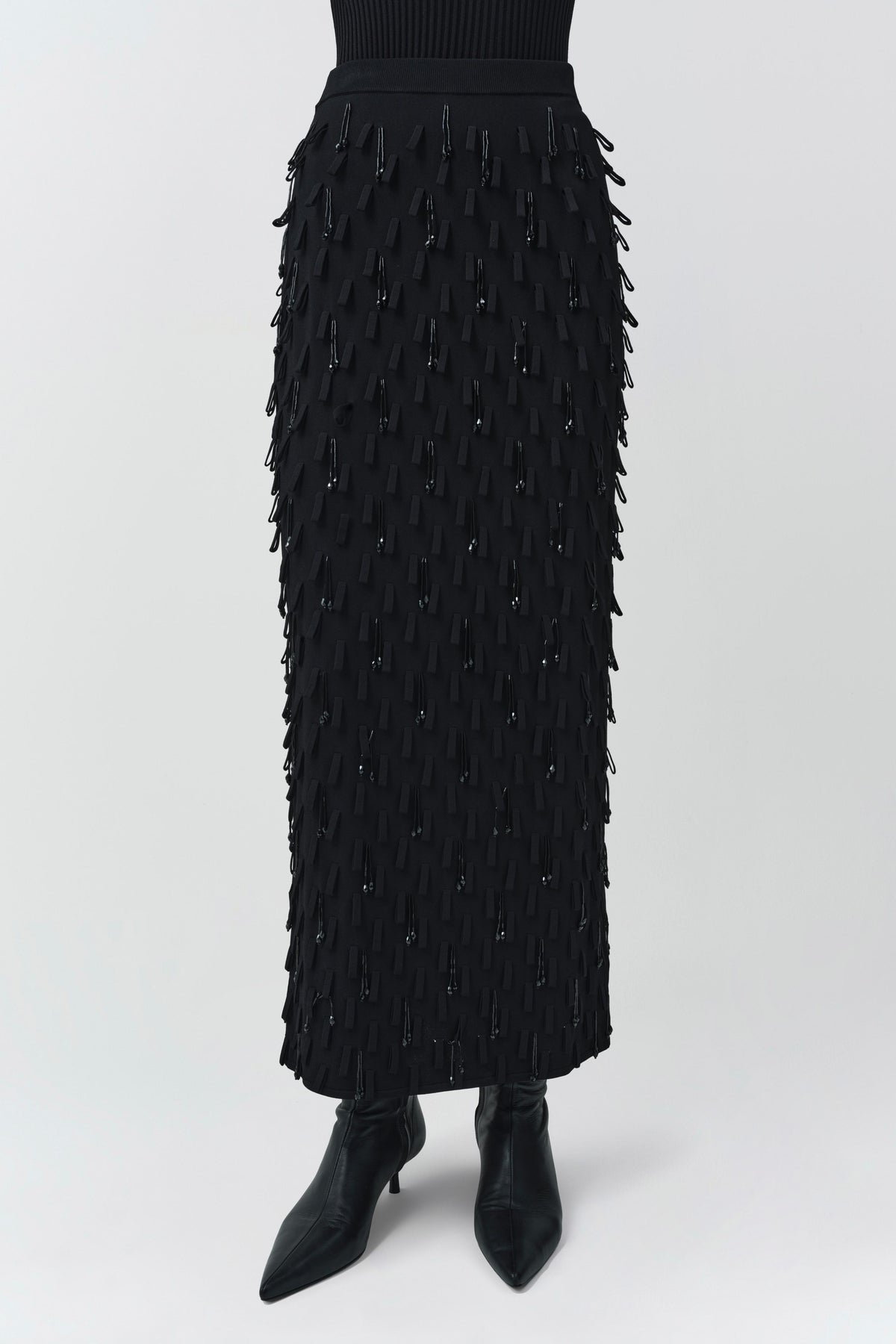 Bree Midi Skirt in Black - SIMKHAI