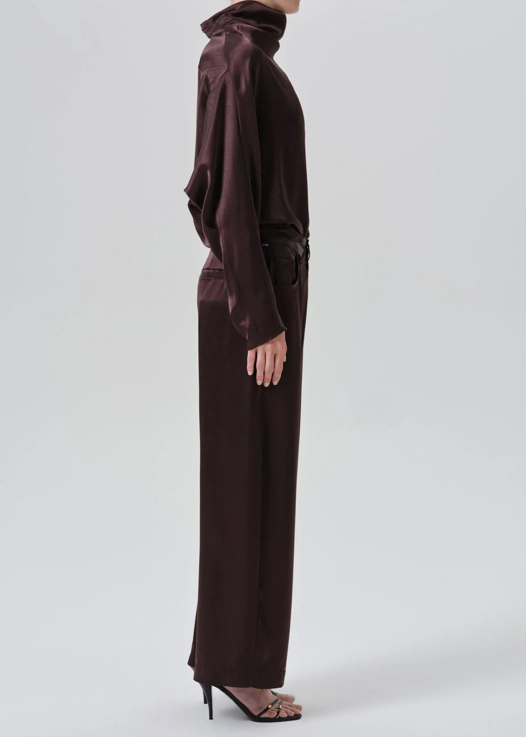 Brynn Japanese Hammered Satin Trouser