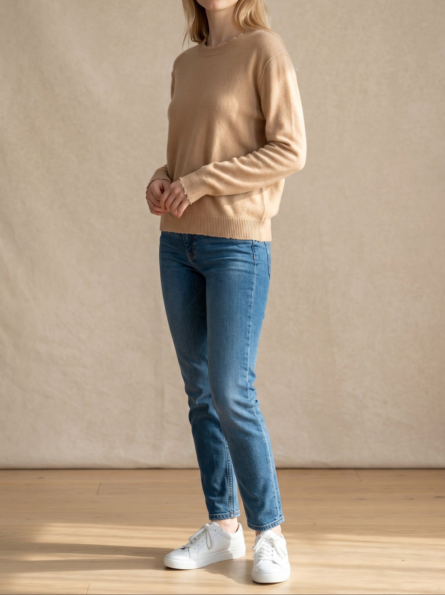 Cashmere Distressed Crew