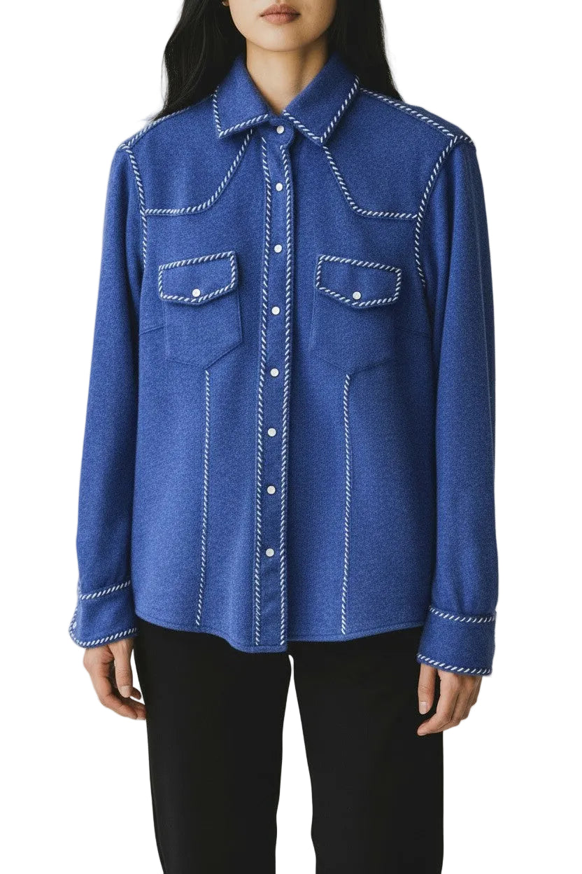 Cashmere Shirt with Silk Back