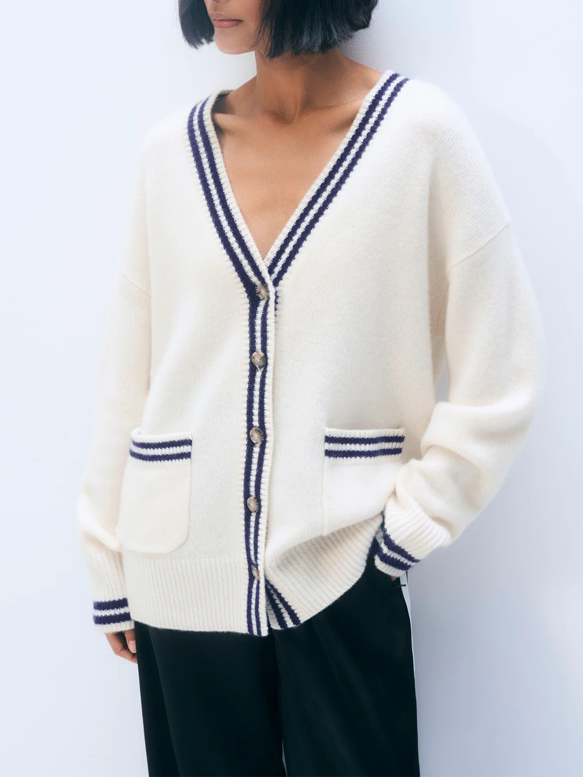 Cashmere Varsity Cardigan