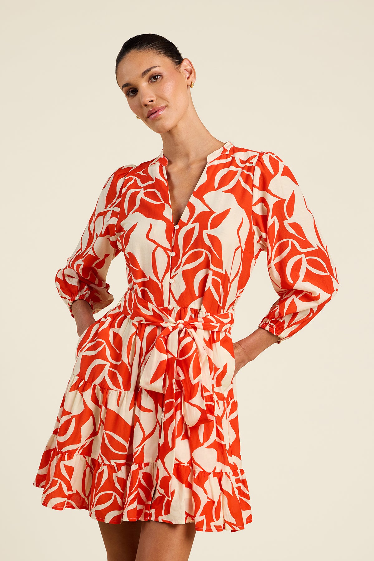 Celeste Dress Red Amaranta