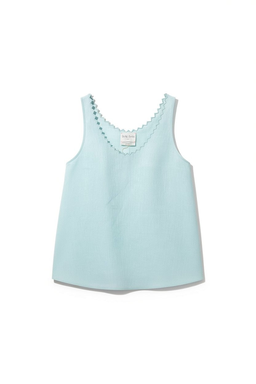 Chic Linen Embroidered Top