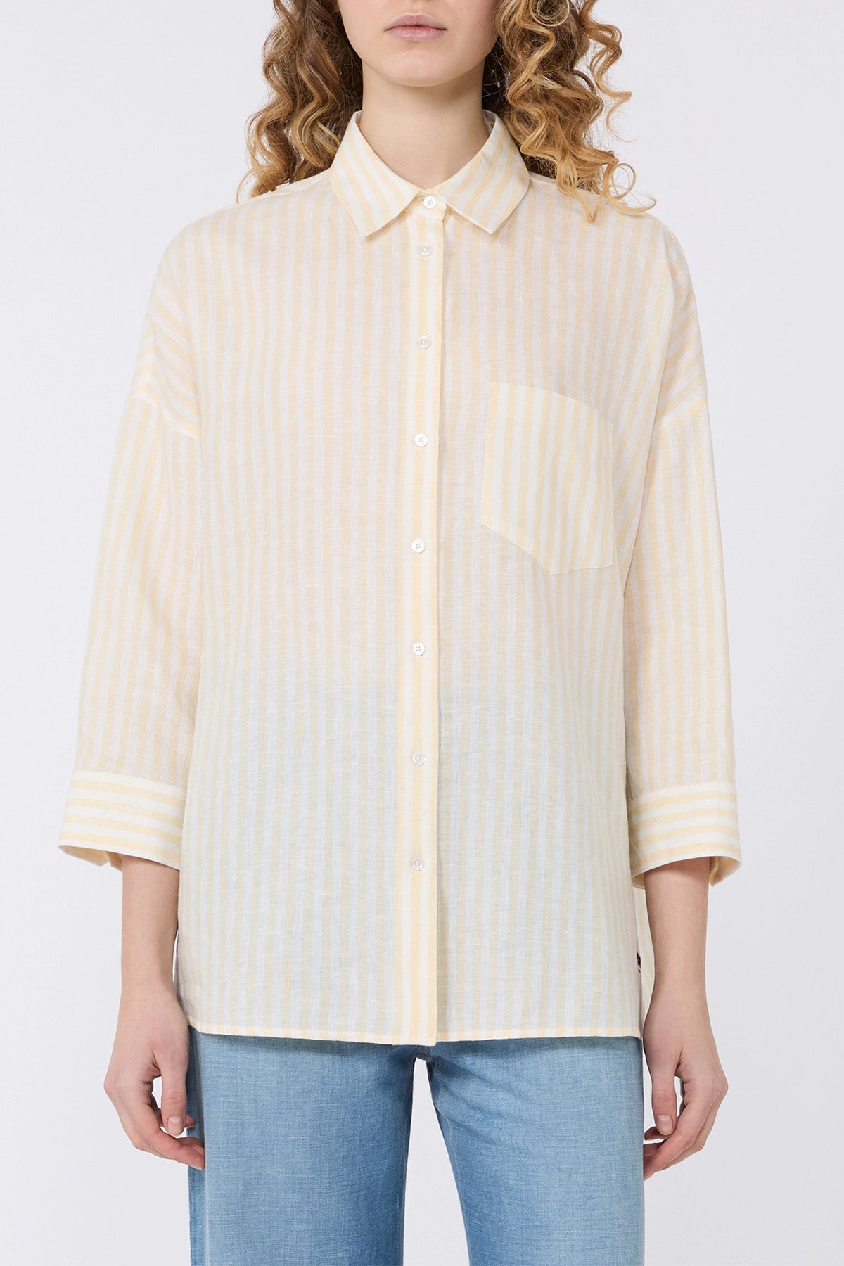 Collared Linen Blouse