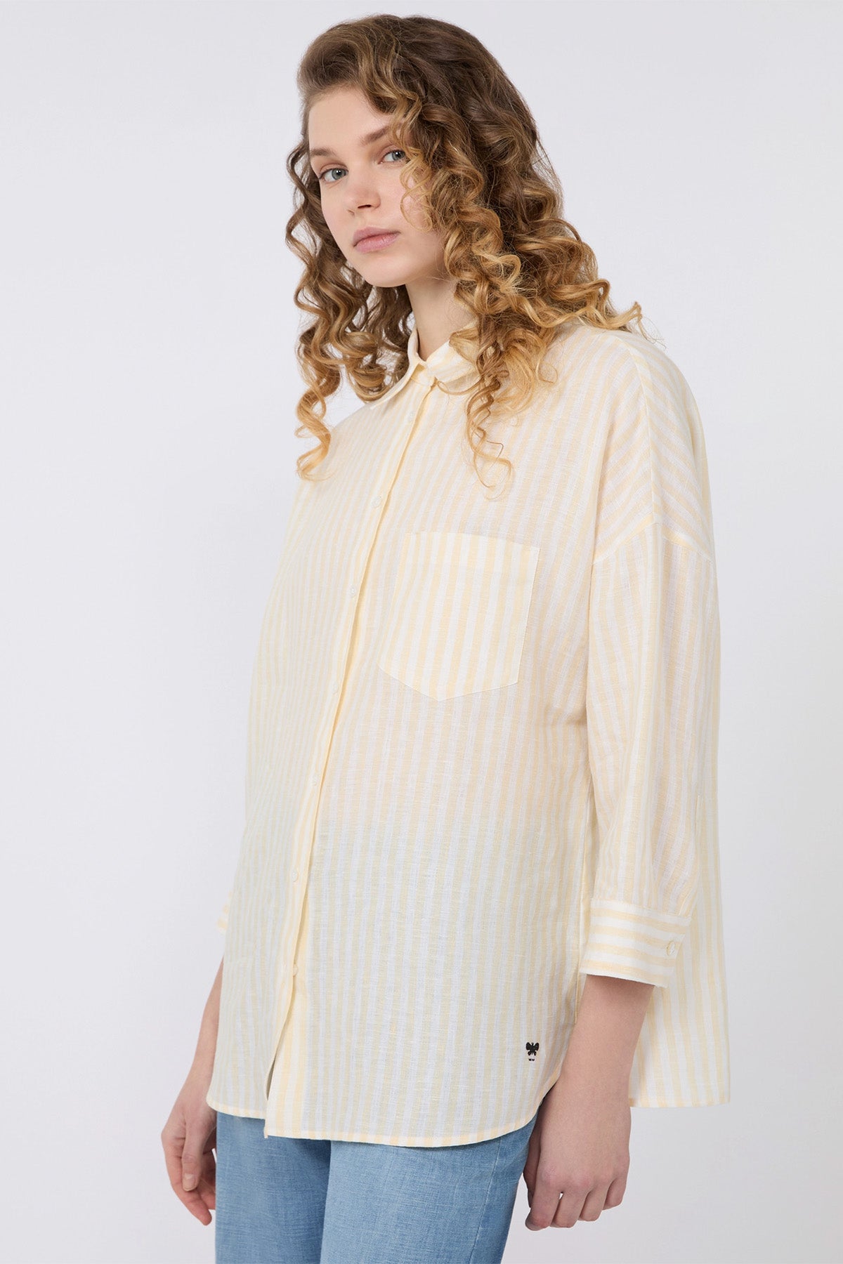 Collared Linen Blouse