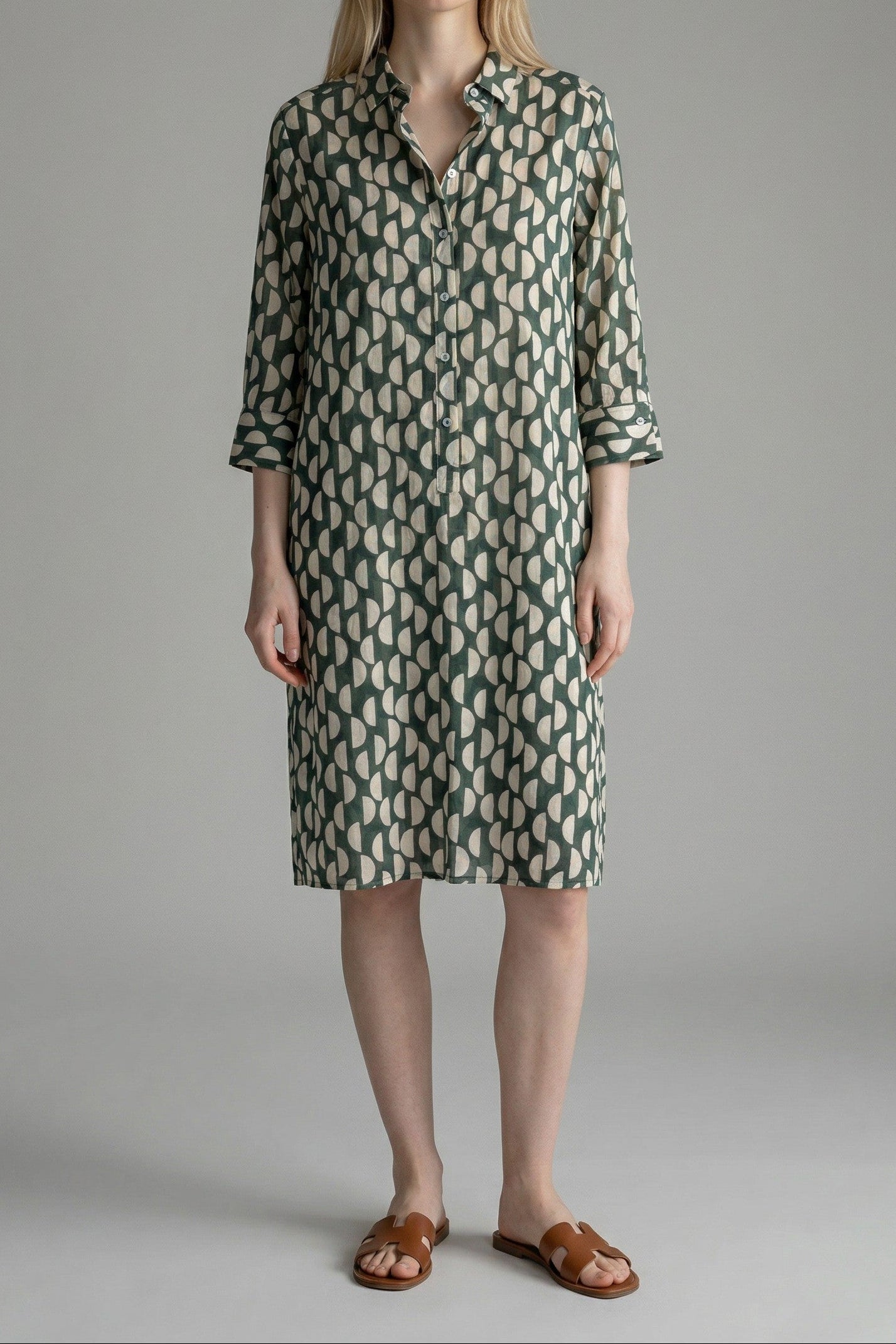 Cotton Long Sleeve Polo Dress