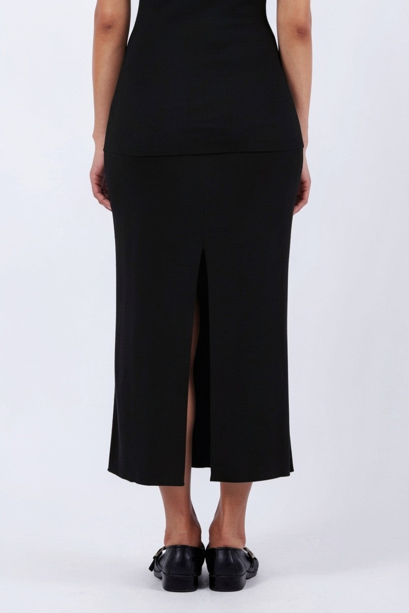 Cotton Skirt With Back Slit