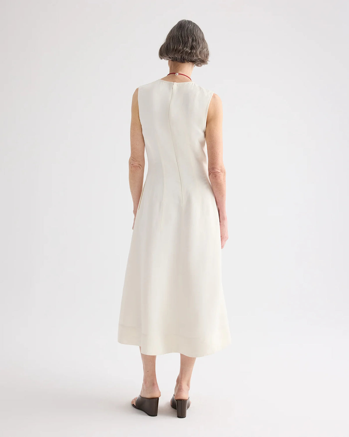 Crew Neck Dress With Darts