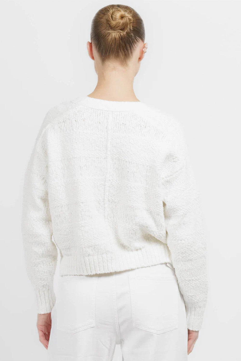 Cropped V Neck Cardigan