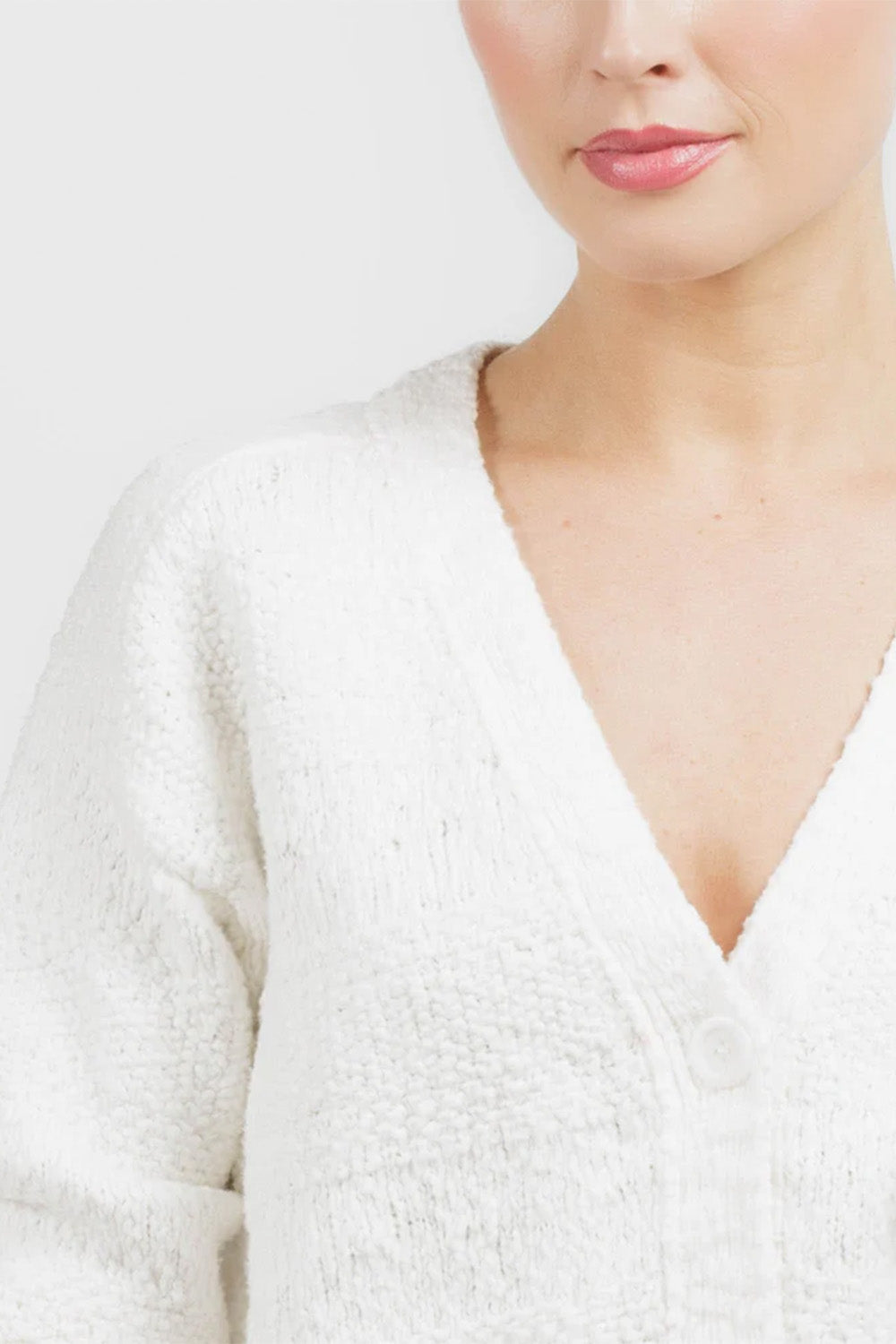 Cropped V Neck Cardigan