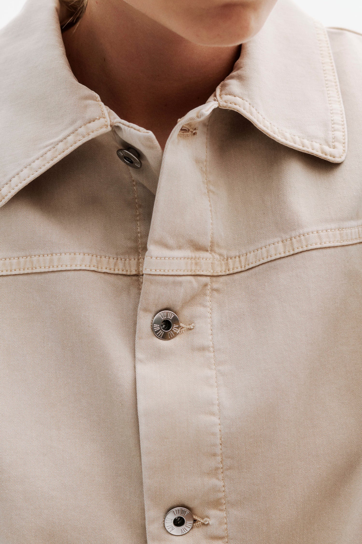 Danya Trucker Jacket – Cropped Italian Twill Button-Down