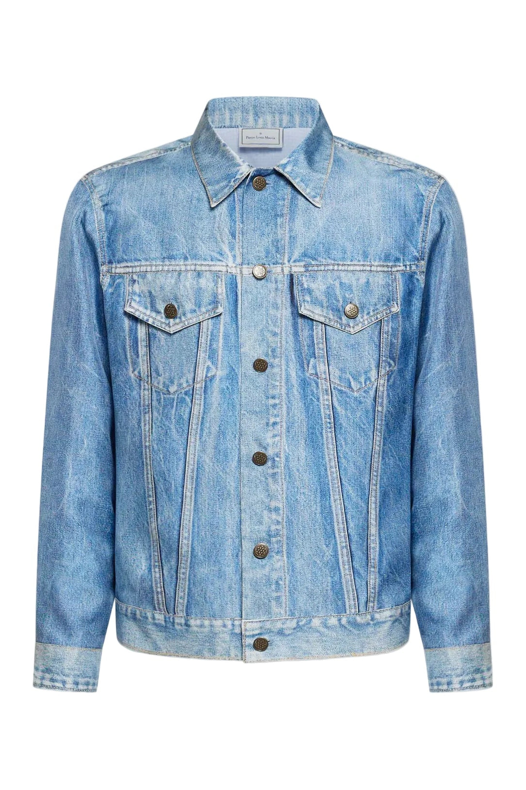 Denim Printed Silk Jacket