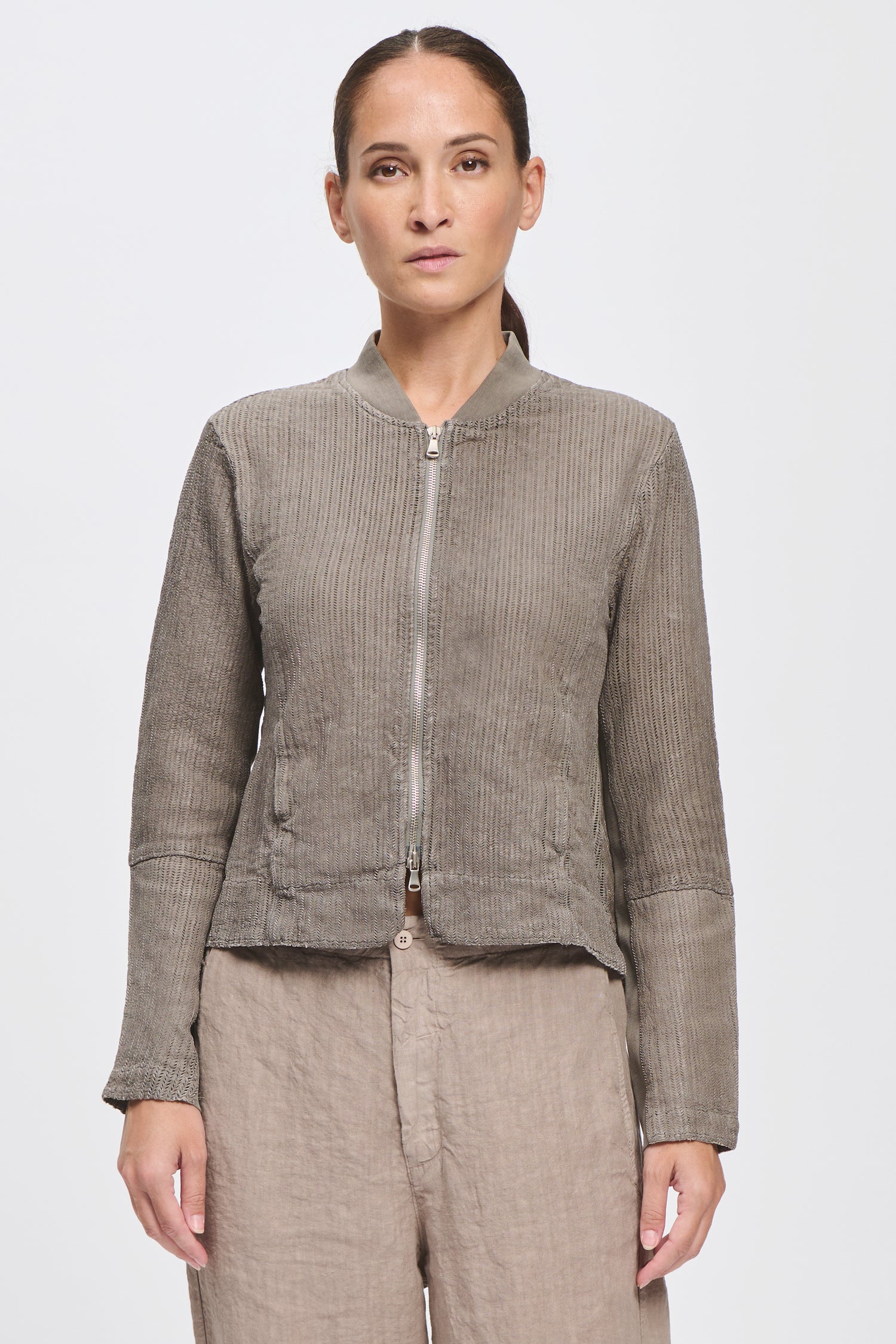 Embossed Leather Jacket