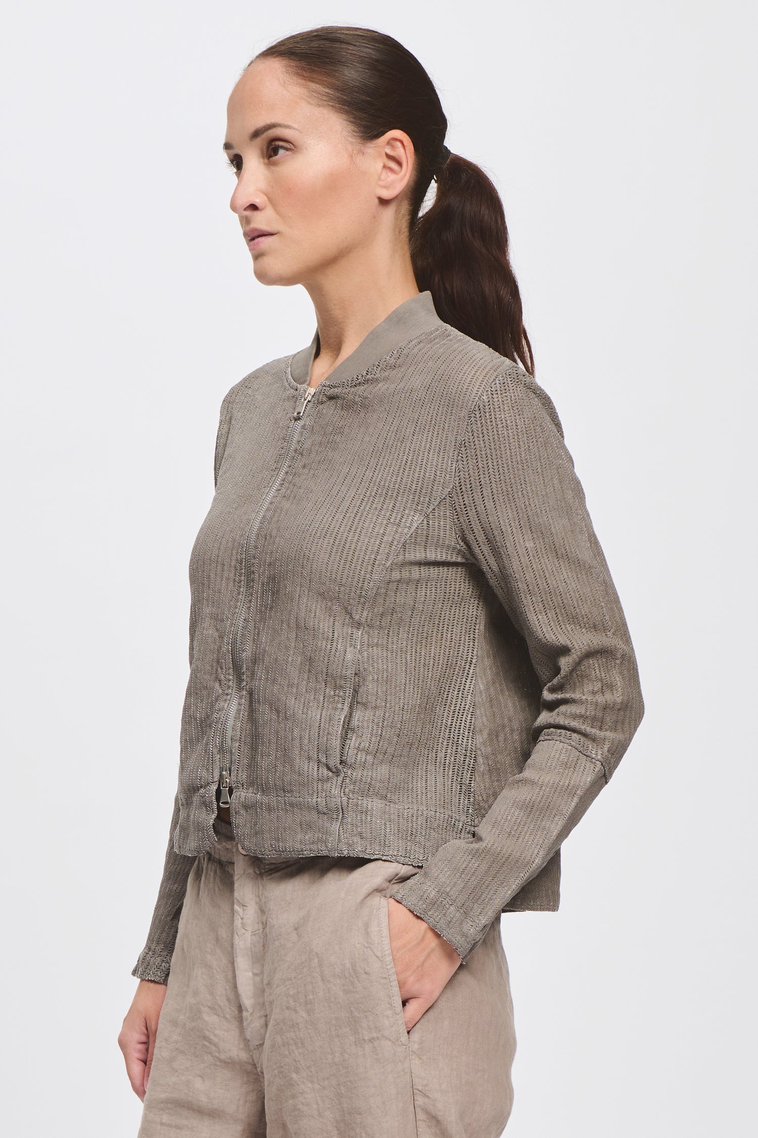 Embossed Leather Jacket