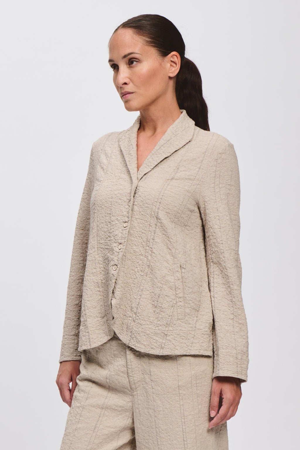 Flared Embossed Jacket