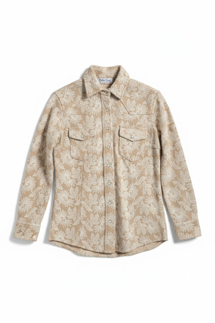 Floral Embroidered Snap Shirt