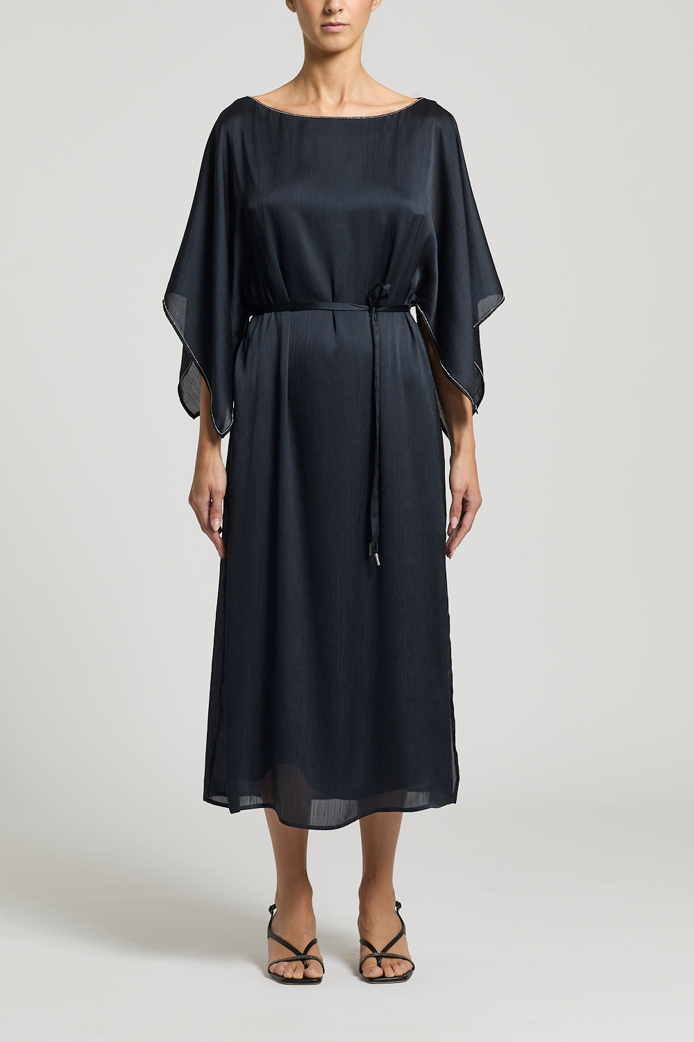 Fluid Crepe Satin Dress