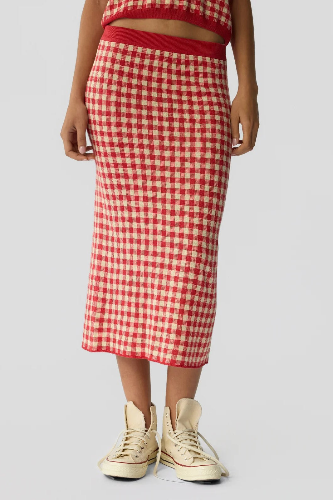 Gingham Long Skirt