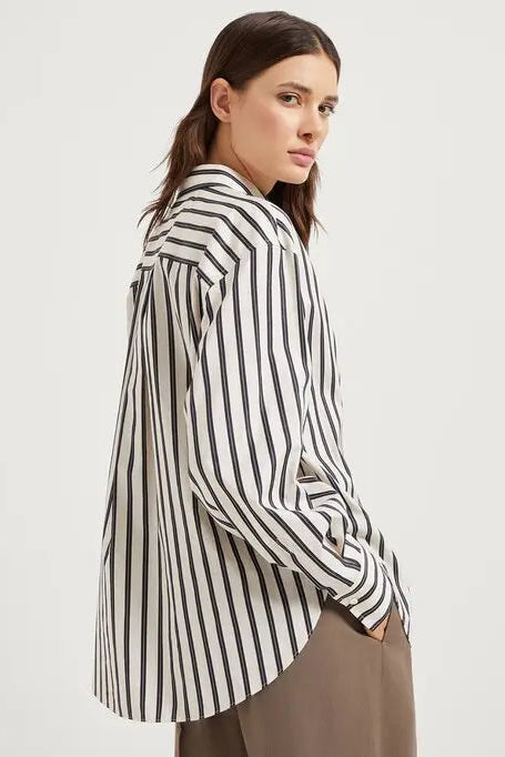 Glistening Herbarium Embroidery Poplin Shirt