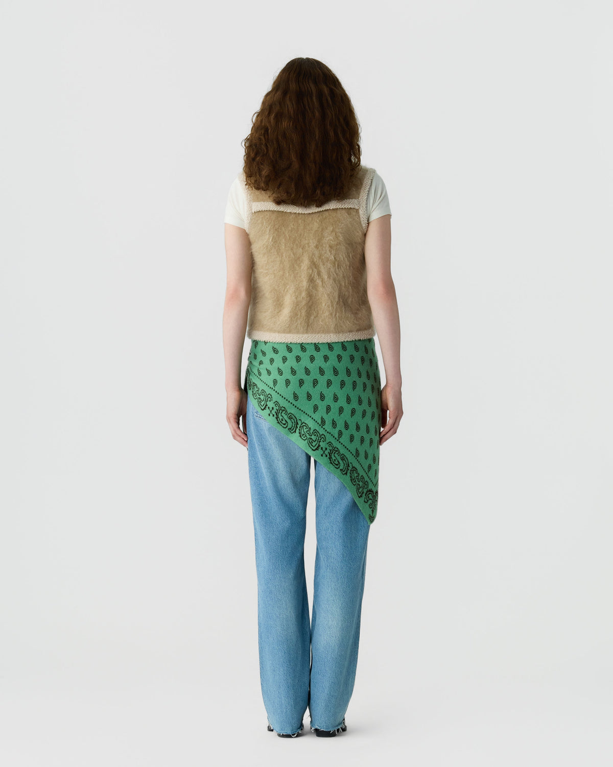 Guest In Residence Grizzly Wrangler Vest in Camel back view