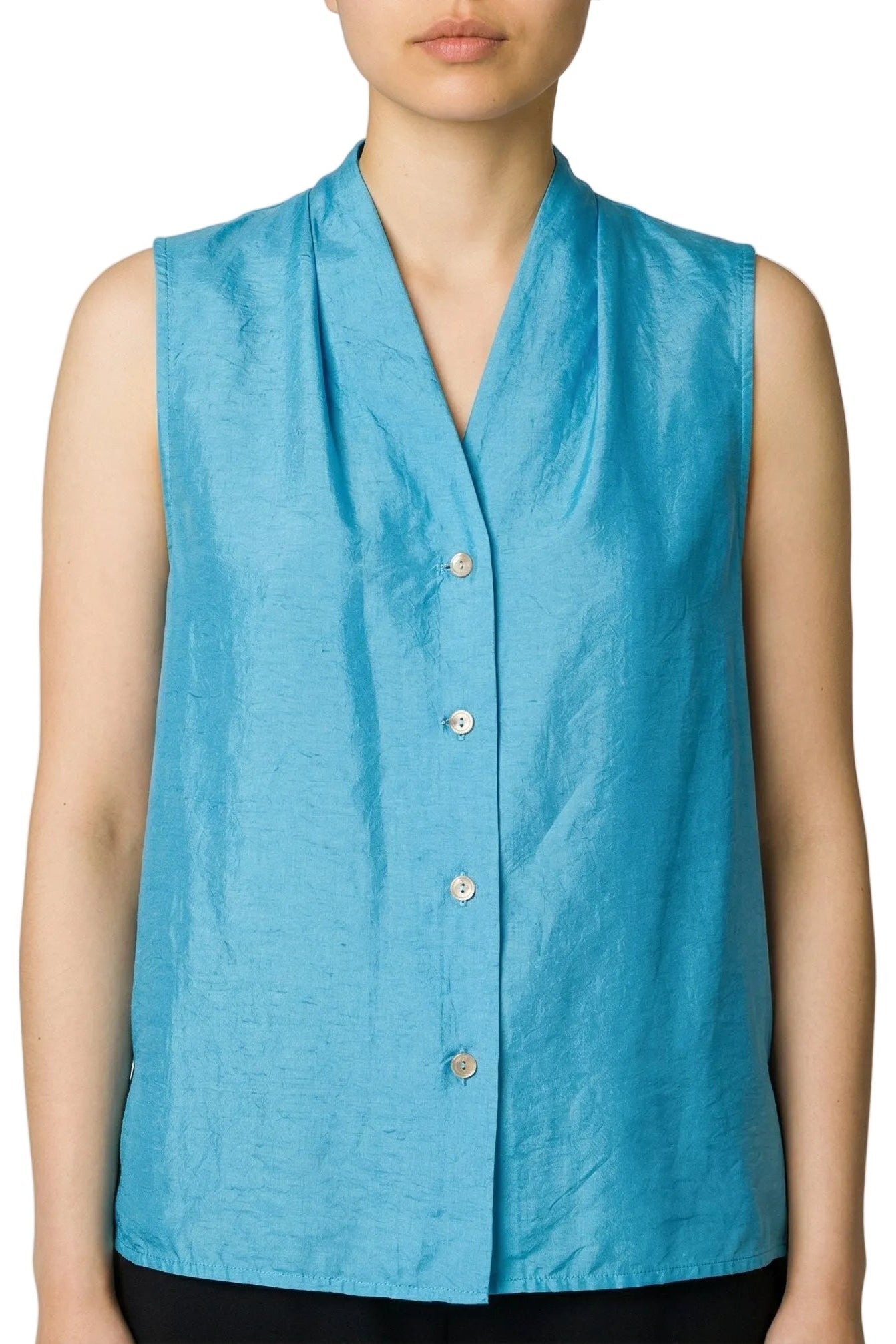 Habotai Silk V-Neck Top