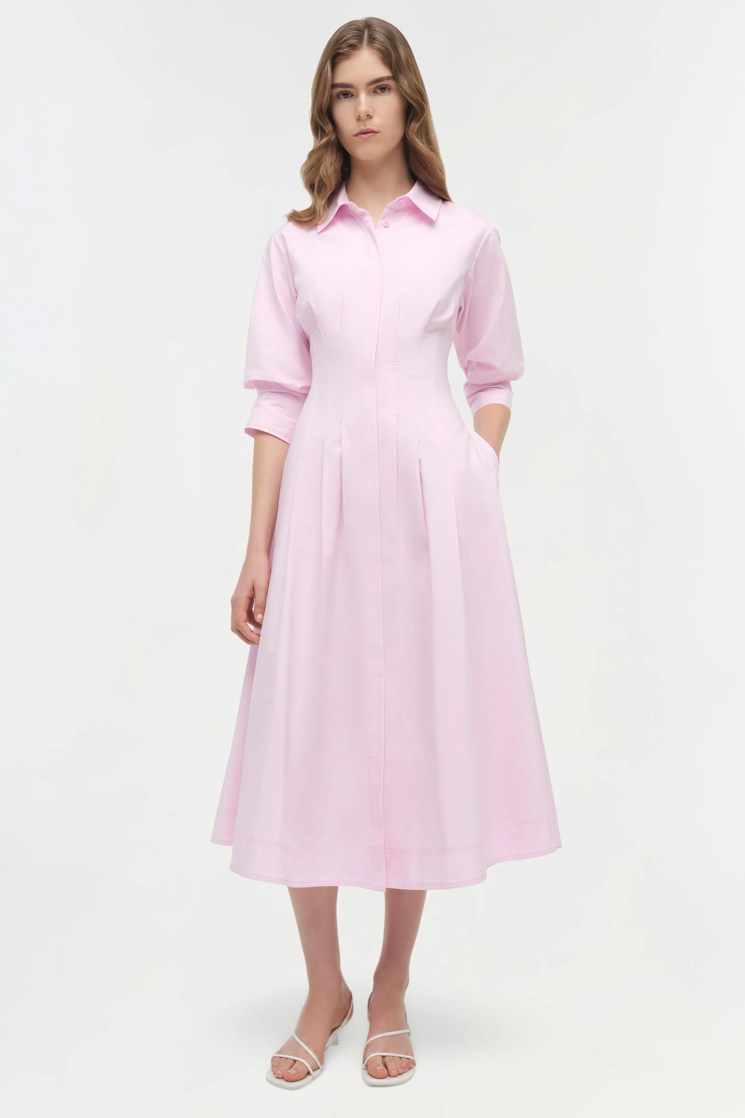 Jazz Pintuck Midi Dress