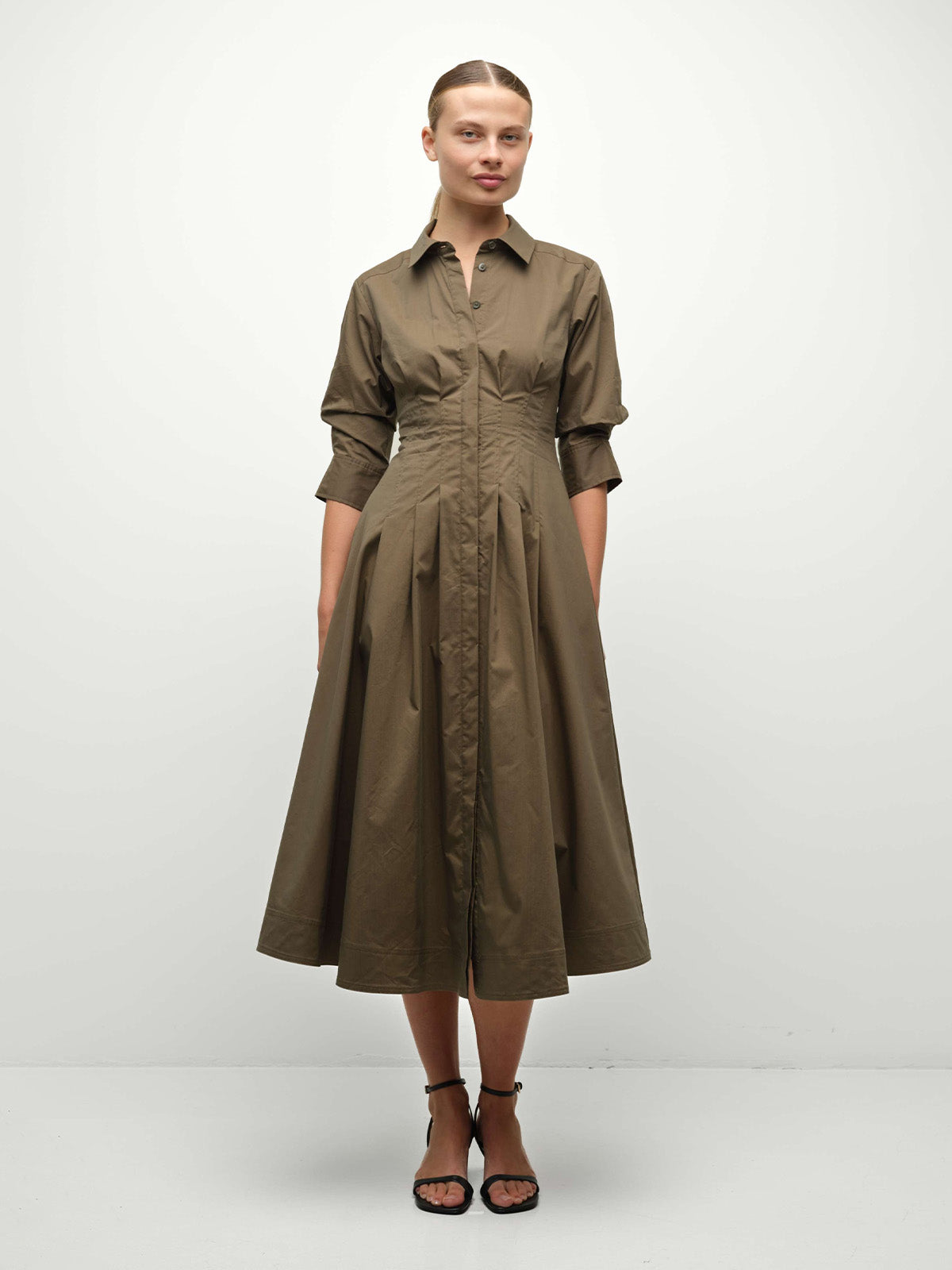 Jazz Pintuck Midi Dress
