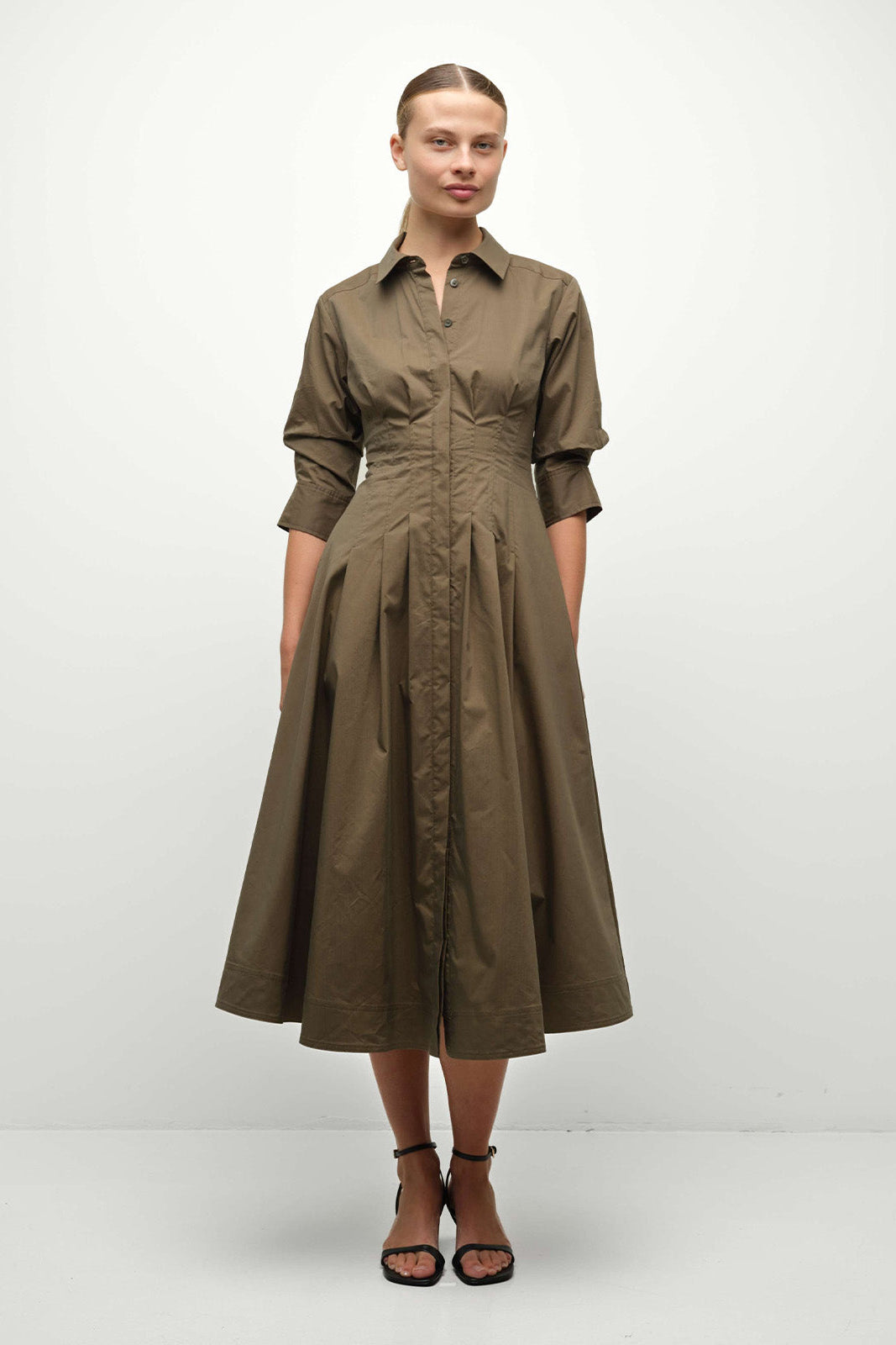 Jazz Pintuck Midi Dress
