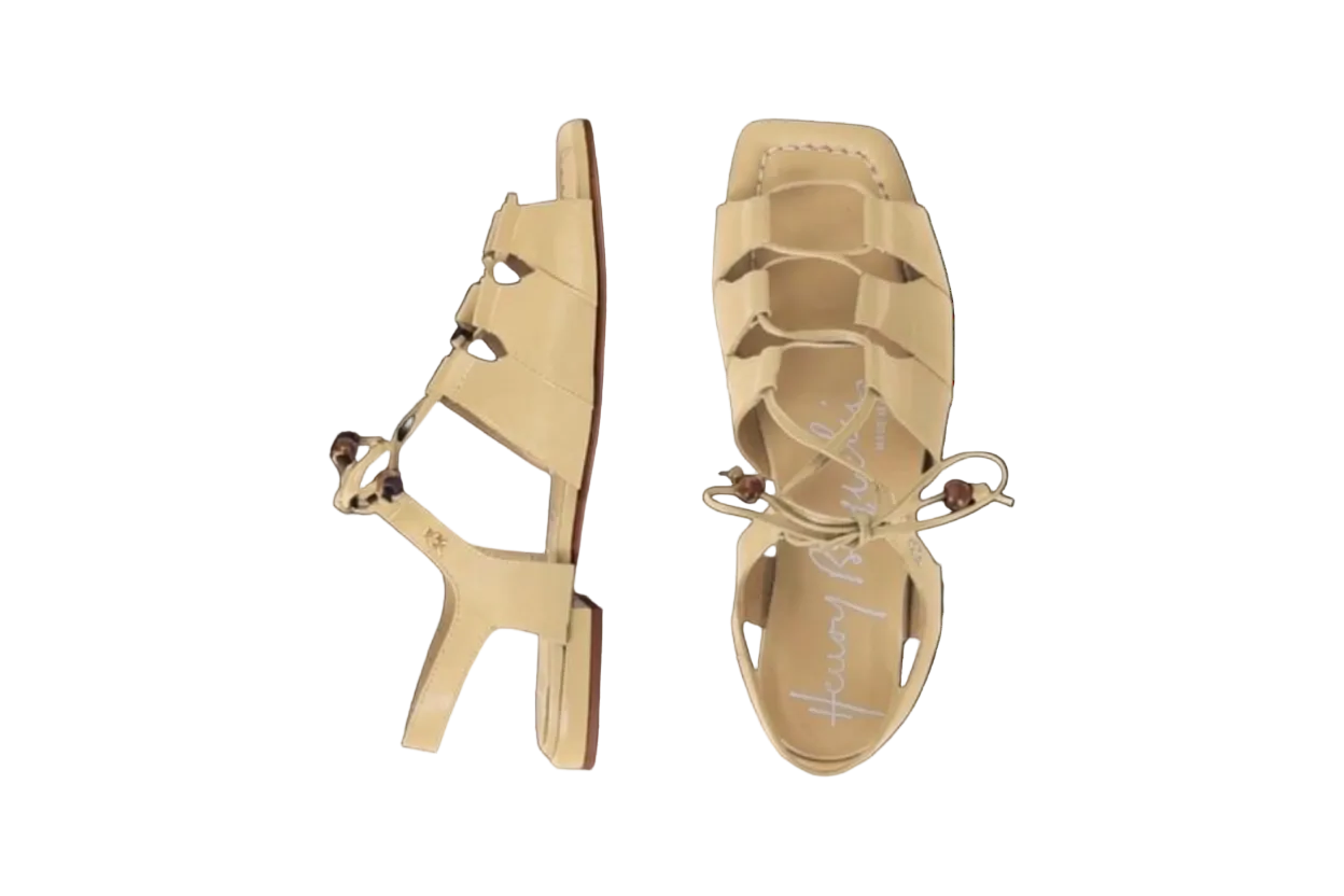 Lace-Up Leather Sandal