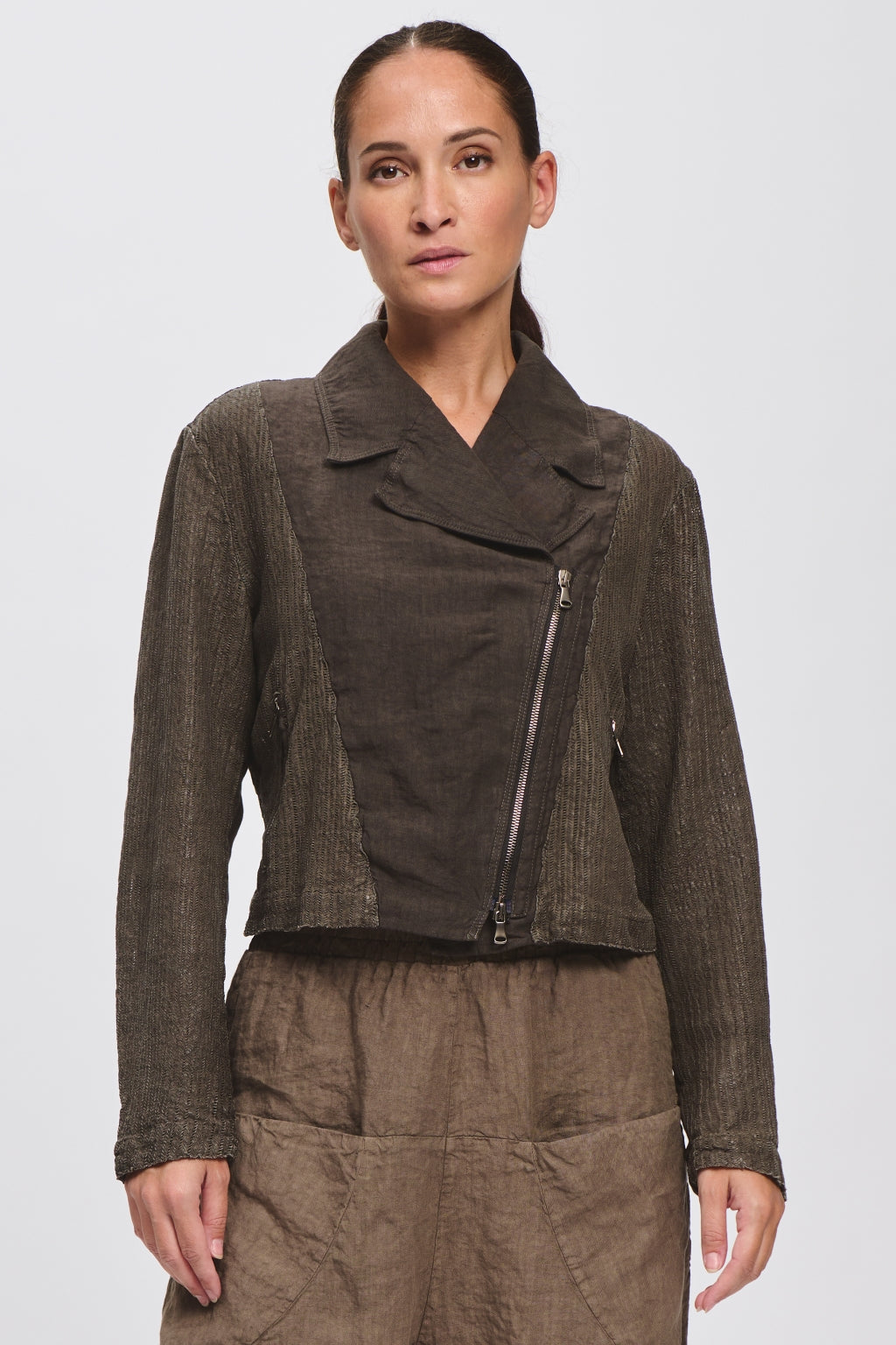 Lacquered Leather Jacket