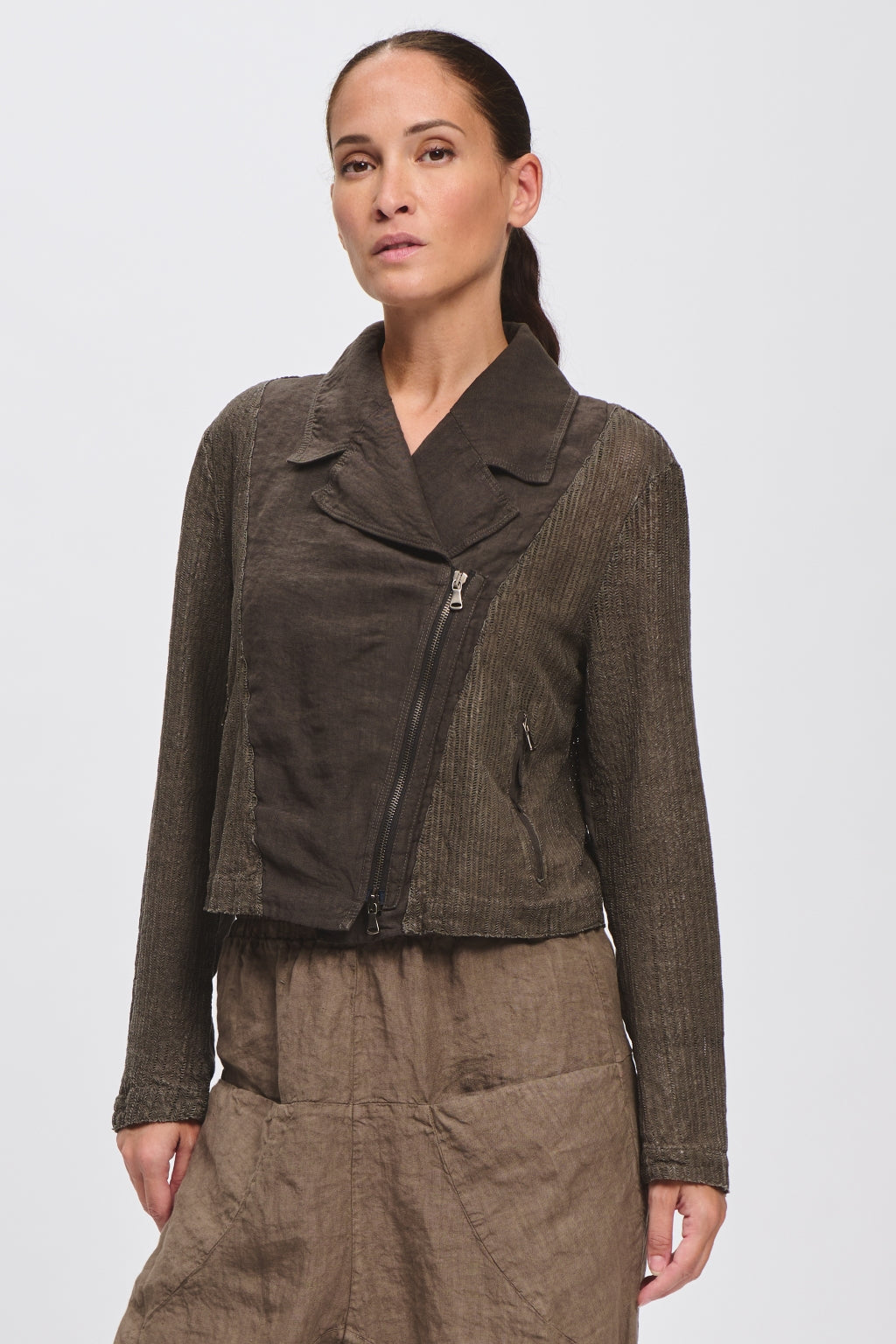 Lacquered Leather Jacket
