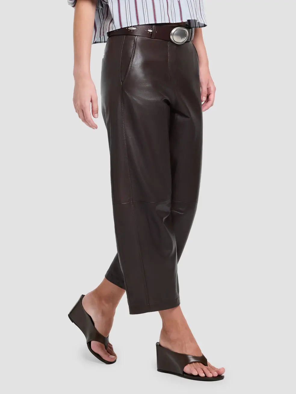 Leather Slouchy Trouser