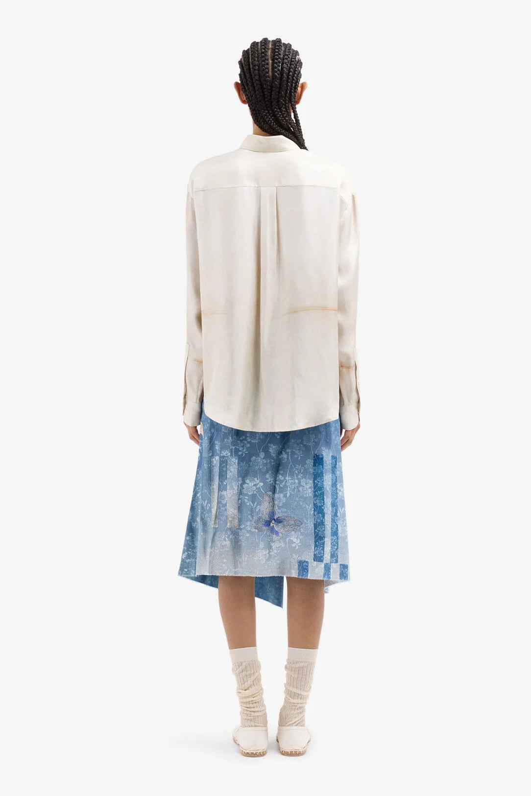 Lily Print Silk Shirt