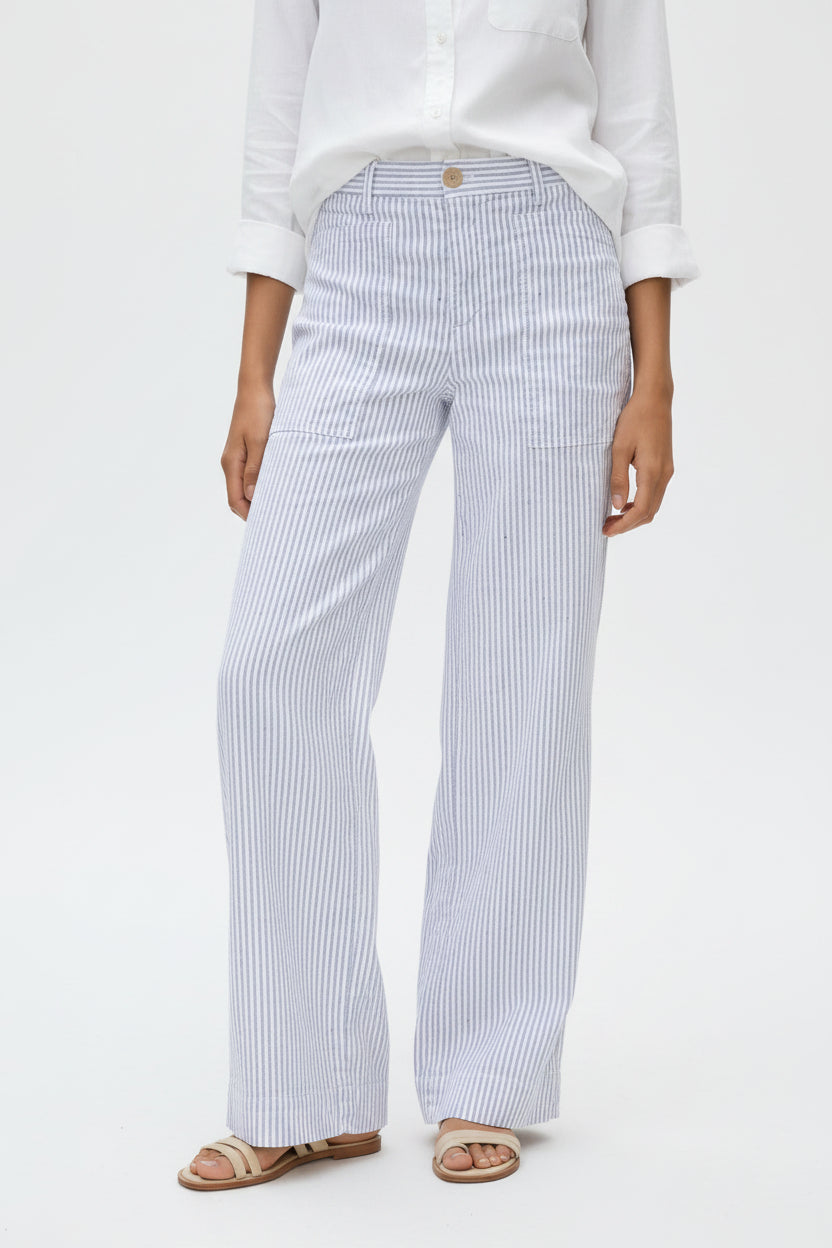 Limerick Wide-Leg Carpenter Pant