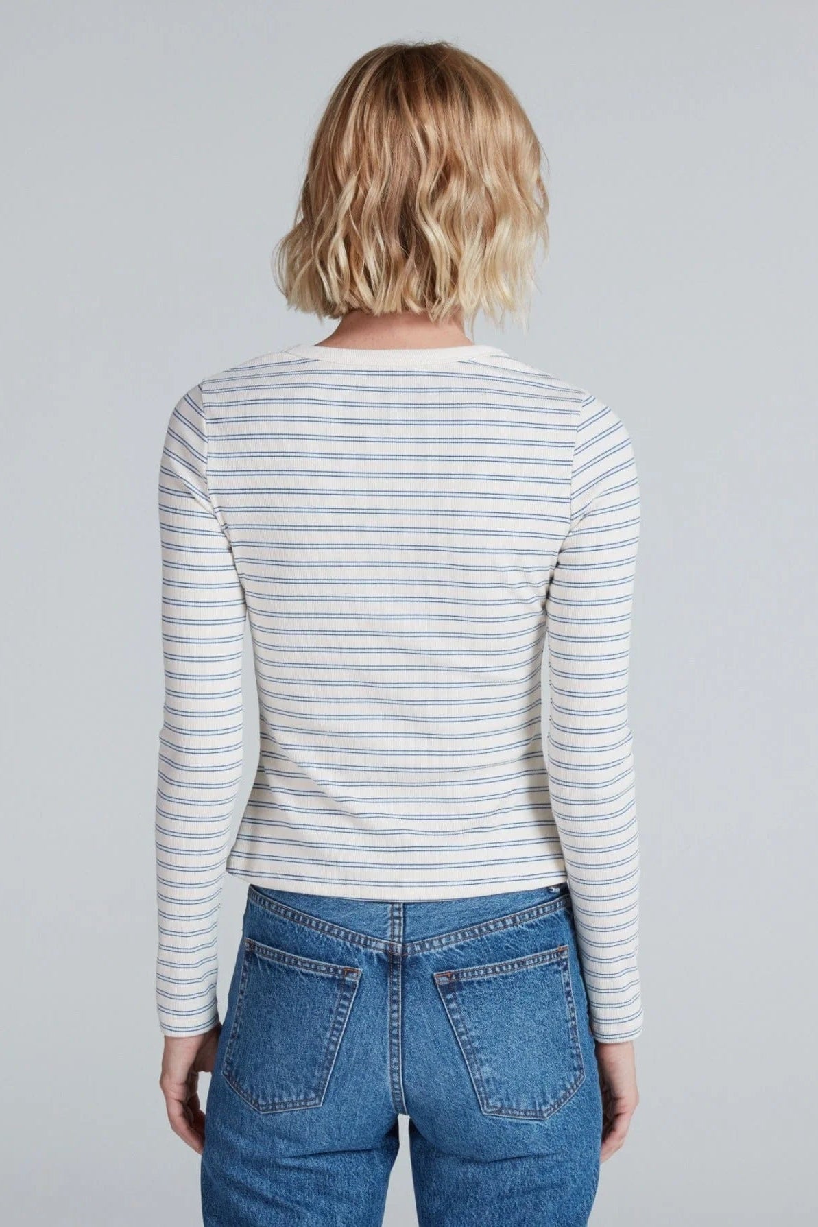 Long Sleeve Rib Crew
