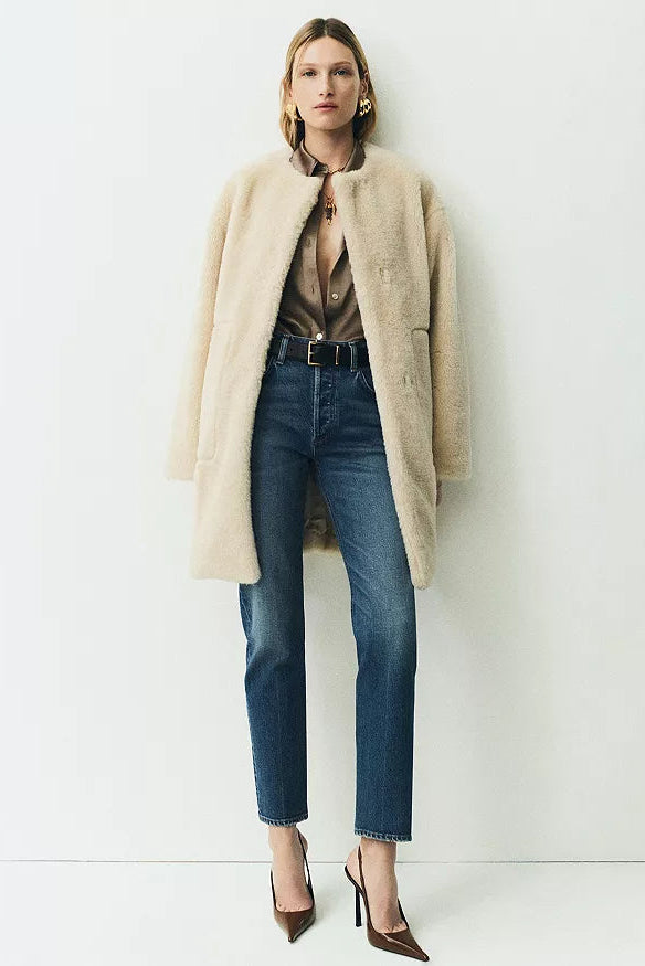 Martina Long Sherpa Coat