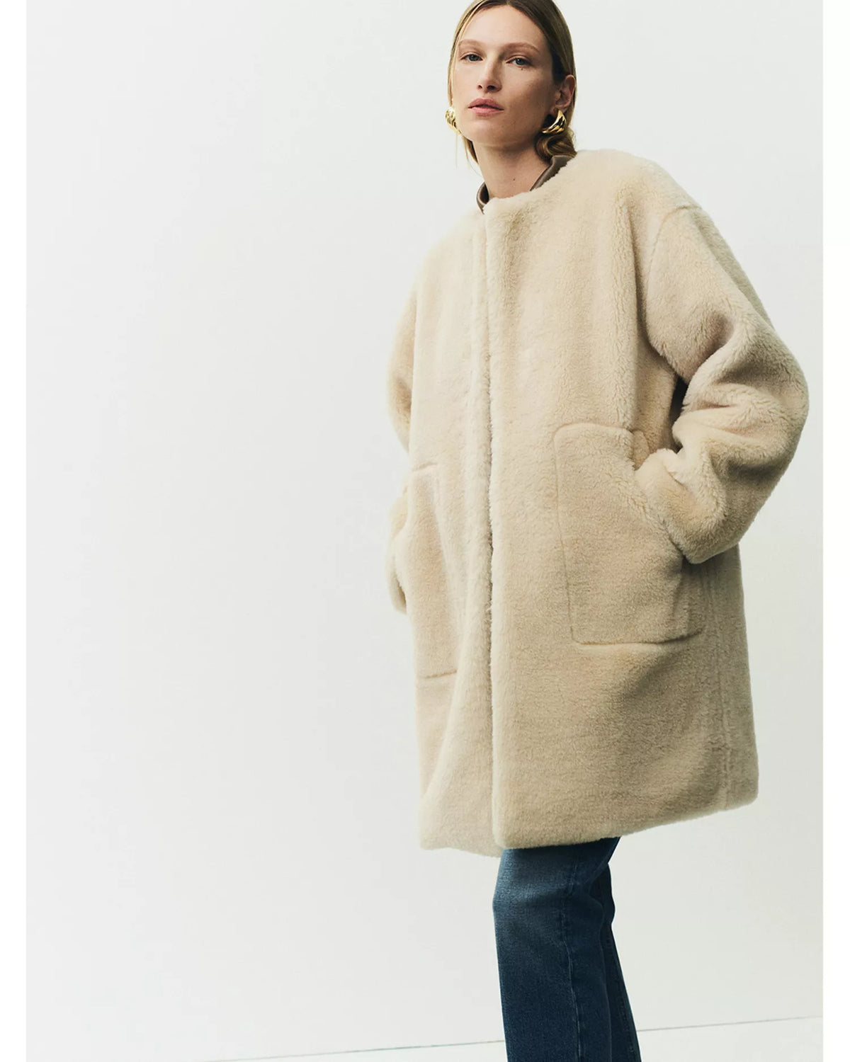 Martina Long Sherpa Coat