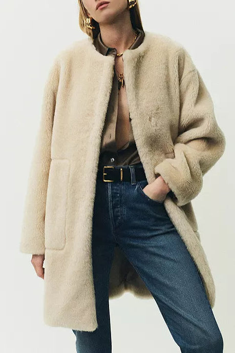 Martina Long Sherpa Coat