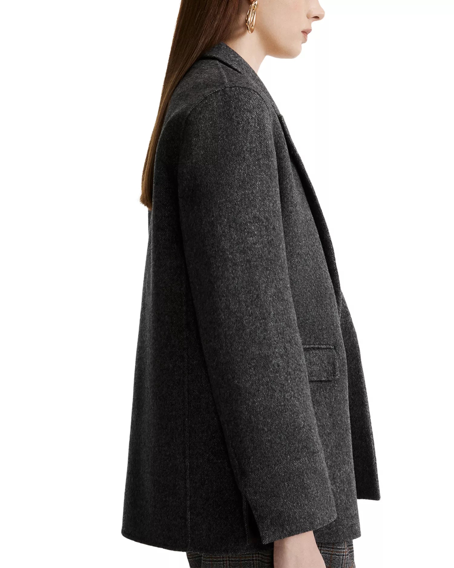 Leather Trim Blazer