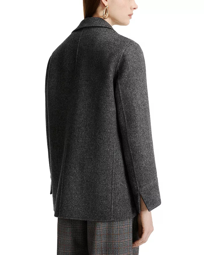 Leather Trim Blazer