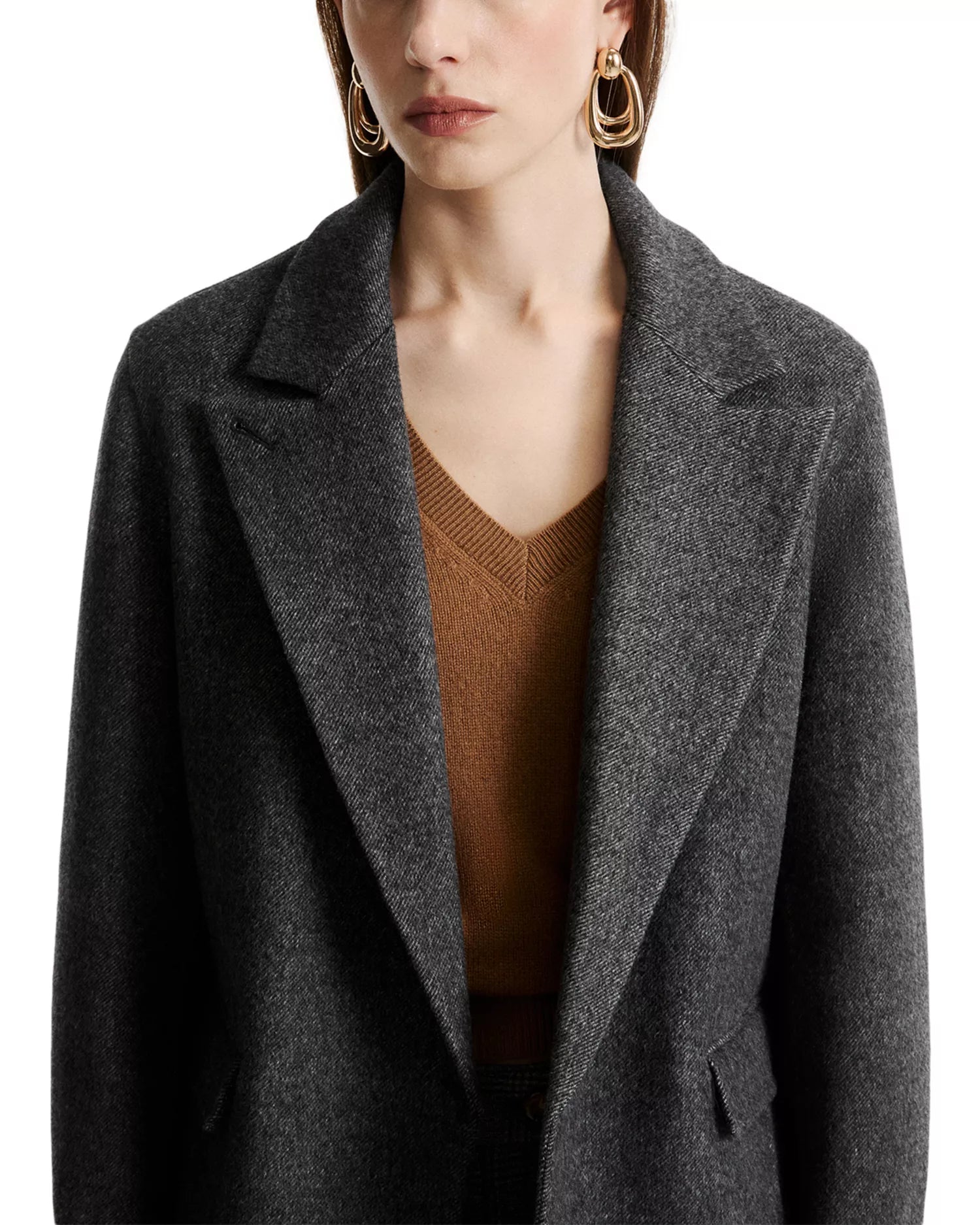 Leather Trim Blazer