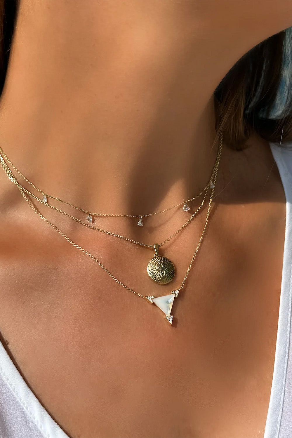 Nude Enamel Pendant