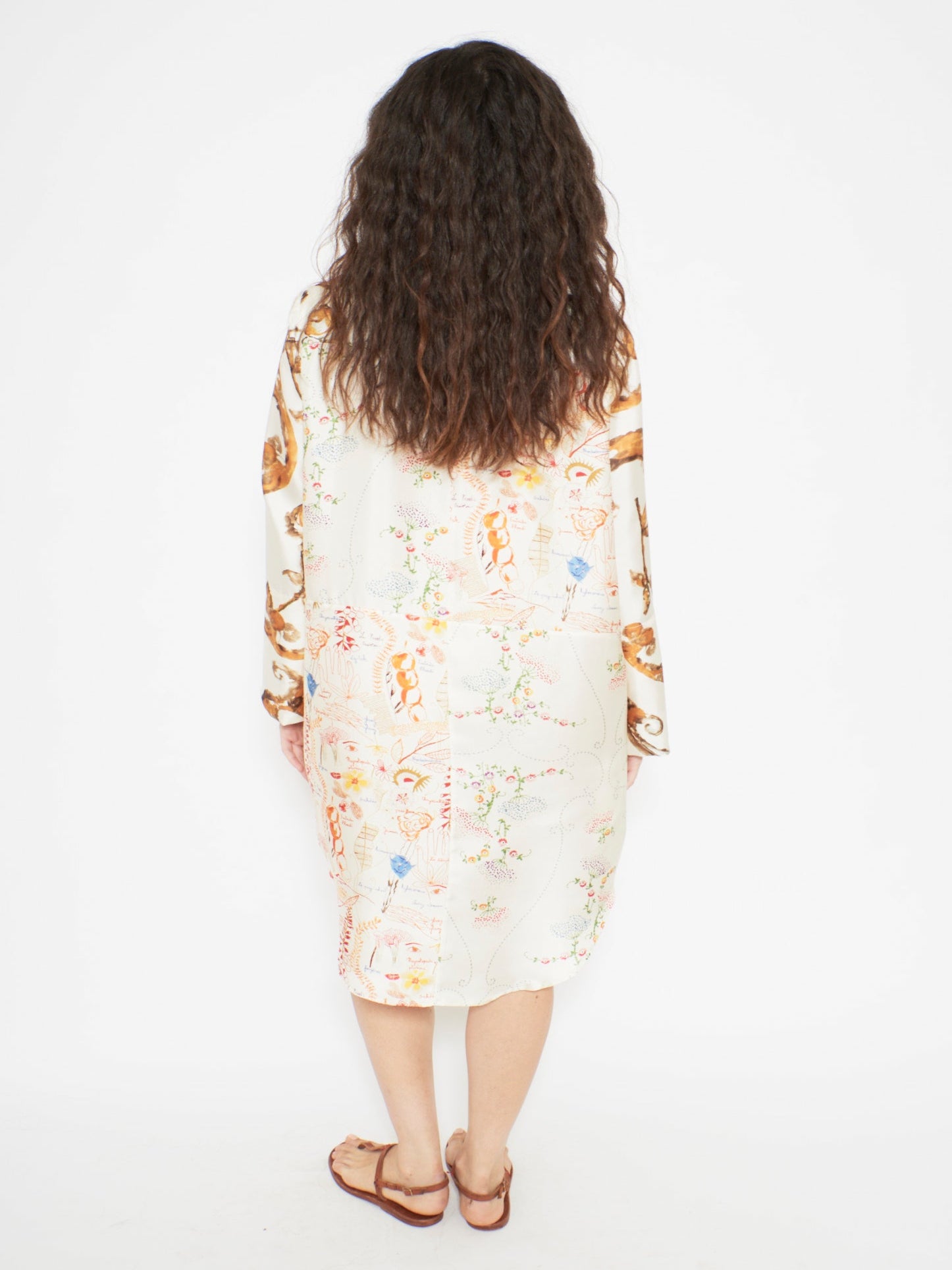 OPEN IT Women’s Dress | Mix Botanistes Orange Bleu Stylish Dress